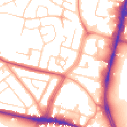 Daytime road noise heatmap for LE4 0BW