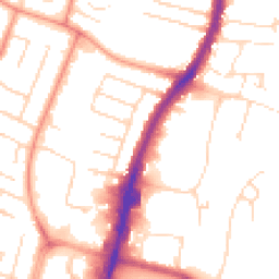 Daytime road noise heatmap for LE4 0DA