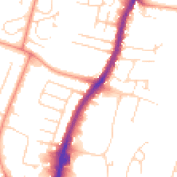 Daytime road noise heatmap for LE4 0DB