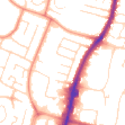 Daytime road noise heatmap for LE4 0DE