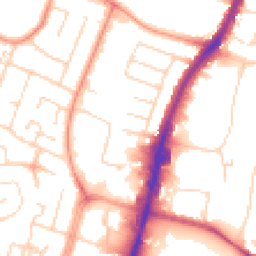 Daytime road noise heatmap for LE4 0DG