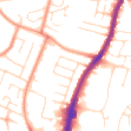 Daytime road noise heatmap for LE4 0DJ
