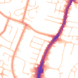 Daytime road noise heatmap for LE4 0DT