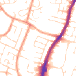Daytime road noise heatmap for LE4 0EA