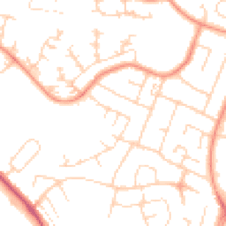 Daytime road noise heatmap for LE4 0EN