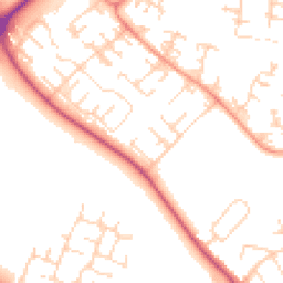 Daytime road noise heatmap for LE4 0QD