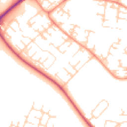 Daytime road noise heatmap for LE4 0QN