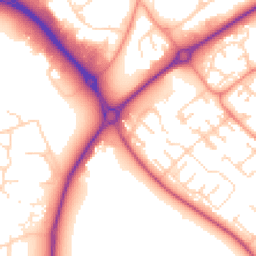 Daytime road noise heatmap for LE4 0RN