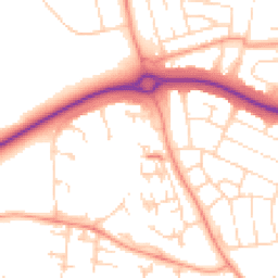 Daytime road noise heatmap for LE4 0UA