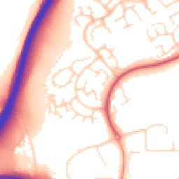 Daytime road noise heatmap for LE4 1AN