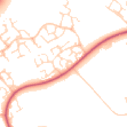 Daytime road noise heatmap for LE4 1BX