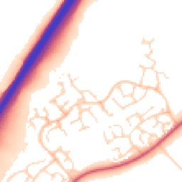 Daytime road noise heatmap for LE4 1EP