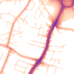 Daytime road noise heatmap for LE4 2AJ