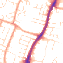 Daytime road noise heatmap for LE4 2BB