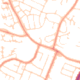 Daytime road noise heatmap for LE4 2BL