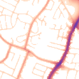 Daytime road noise heatmap for LE4 2FW