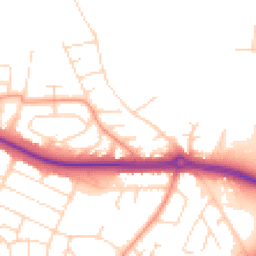 Daytime road noise heatmap for LE4 2PE