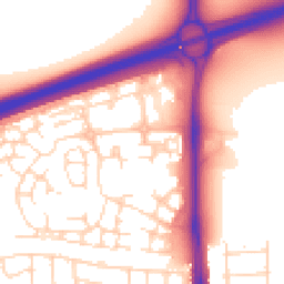 Daytime road noise heatmap for LE4 3EL