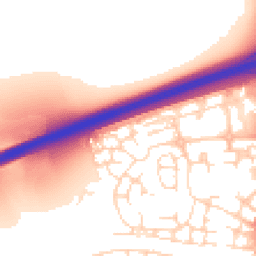 Daytime road noise heatmap for LE4 3ER