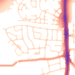 Daytime road noise heatmap for LE4 3GH