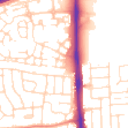 Daytime road noise heatmap for LE4 3LE