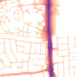 Daytime road noise heatmap for LE4 3LF