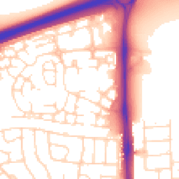 Daytime road noise heatmap for LE4 3LU