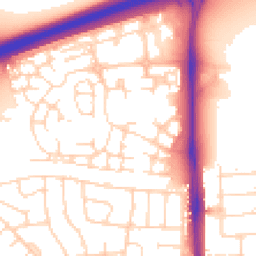 Daytime road noise heatmap for LE4 3LW