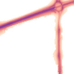 Night-time road noise heatmap for LE4 3ND