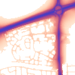 Daytime road noise heatmap for LE4 3NG