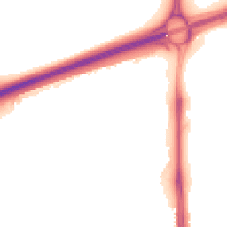 Night-time road noise heatmap for LE4 3NG