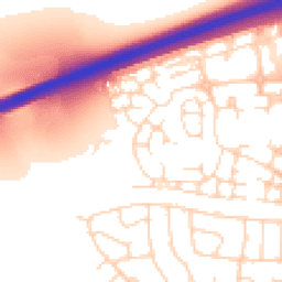 Daytime road noise heatmap for LE4 3PJ