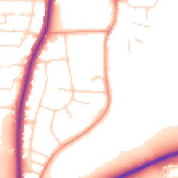 Daytime road noise heatmap for LE4 4AQ