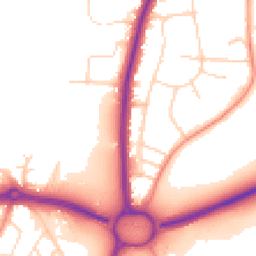 Daytime road noise heatmap for LE4 4BH