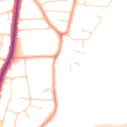 Daytime road noise heatmap for LE4 4DN