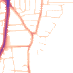 Daytime road noise heatmap for LE4 4DP
