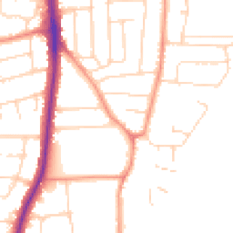 Daytime road noise heatmap for LE4 4DX