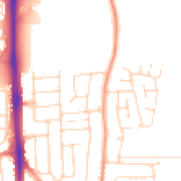 Daytime road noise heatmap for LE4 4HB