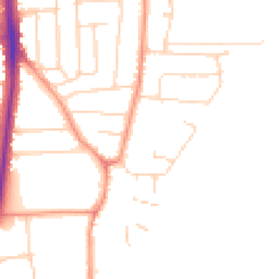 Daytime road noise heatmap for LE4 4JU