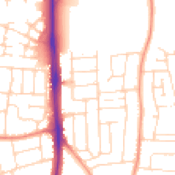 Daytime road noise heatmap for LE4 4LG