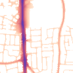 Daytime road noise heatmap for LE4 4LQ