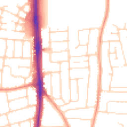 Daytime road noise heatmap for LE4 4LS