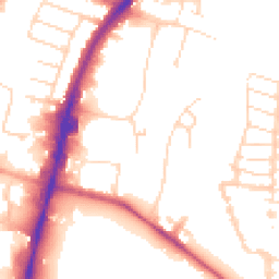 Daytime road noise heatmap for LE4 5AB