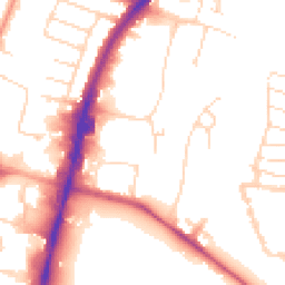 Daytime road noise heatmap for LE4 5AL