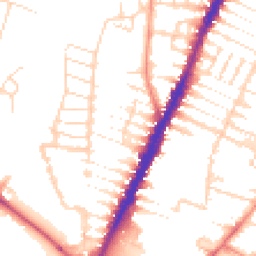 Daytime road noise heatmap for LE4 5BB