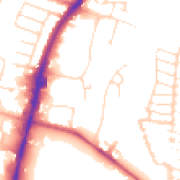 Daytime road noise heatmap for LE4 5EL