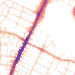 Daytime road noise heatmap for LE4 7AF
