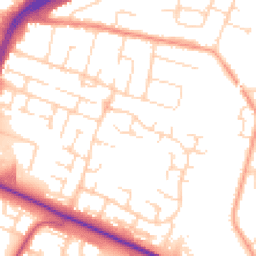 Daytime road noise heatmap for LE4 7TS