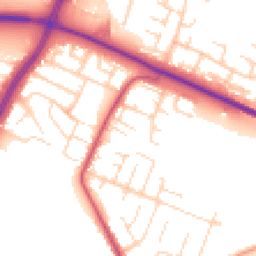Daytime road noise heatmap for LE4 7YA