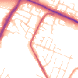 Daytime road noise heatmap for LE4 7ZR